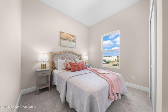 bedroom featuring carpet