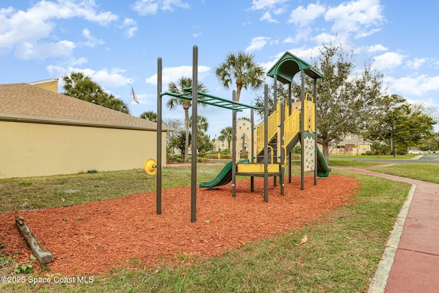 view of community jungle gym