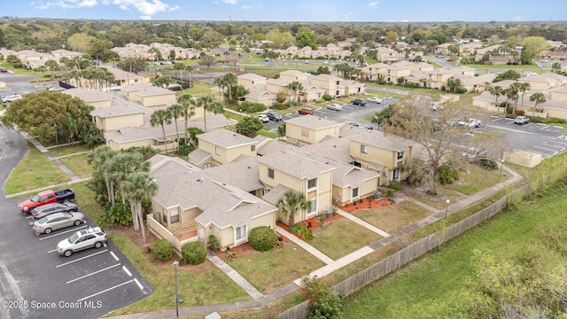 drone / aerial view with a residential view