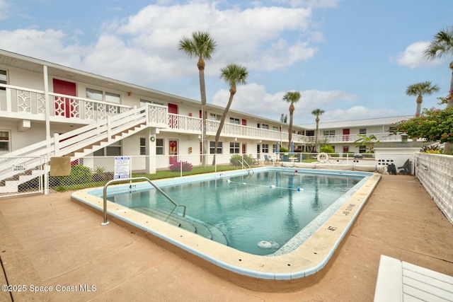 view of pool with a patio area