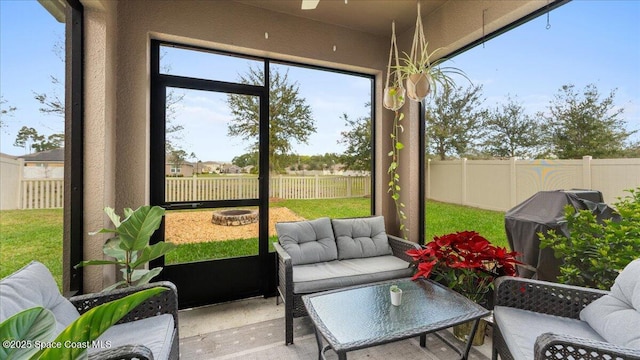 view of sunroom / solarium