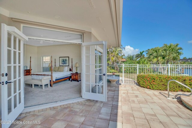 view of patio with french doors