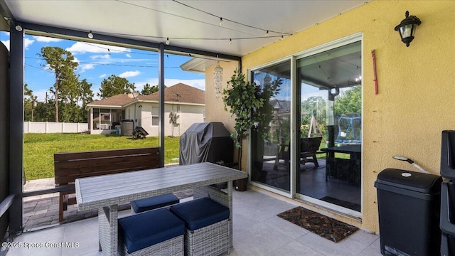 view of sunroom