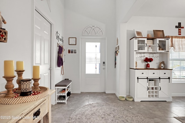 view of tiled foyer