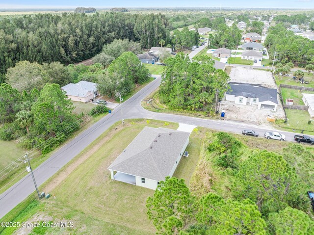 drone / aerial view with a residential view