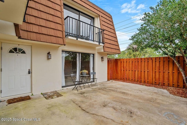 exterior space with a patio area