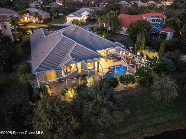 birds eye view of property featuring a residential view