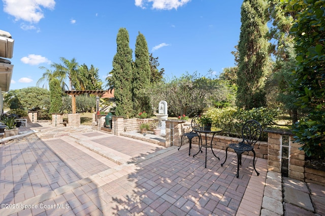 view of patio / terrace with a pergola