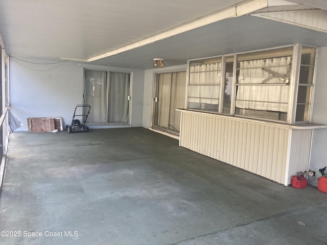 interior space featuring a carport