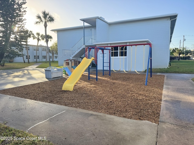 view of play area