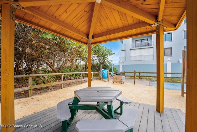 view of wooden deck