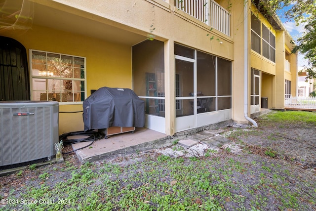 exterior space with central AC unit