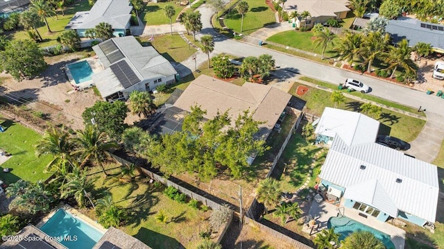 drone / aerial view featuring a residential view