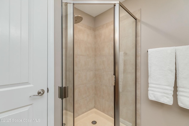 bathroom featuring walk in shower