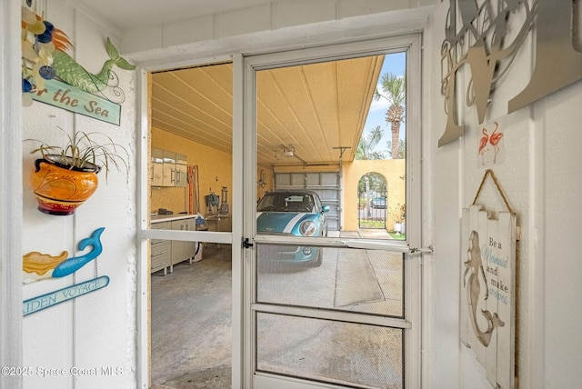 interior space with concrete flooring