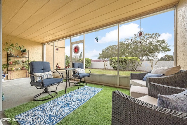 view of sunroom