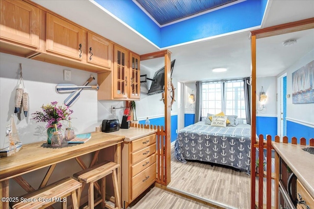 bedroom featuring light hardwood / wood-style floors