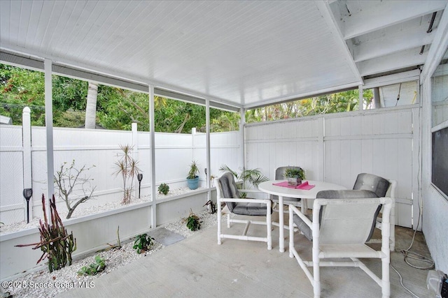 view of sunroom / solarium