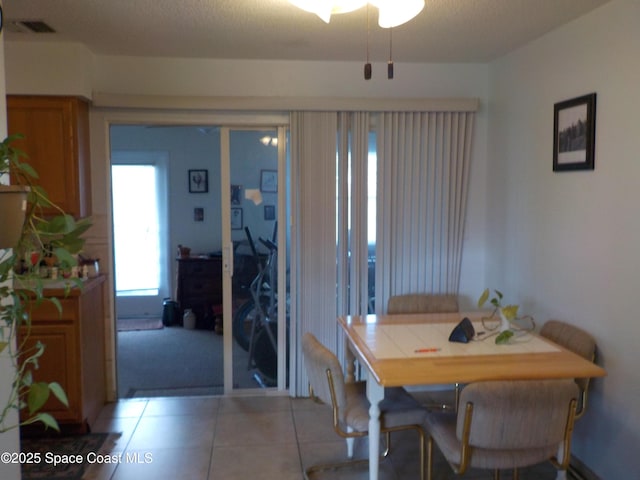 view of tiled dining space