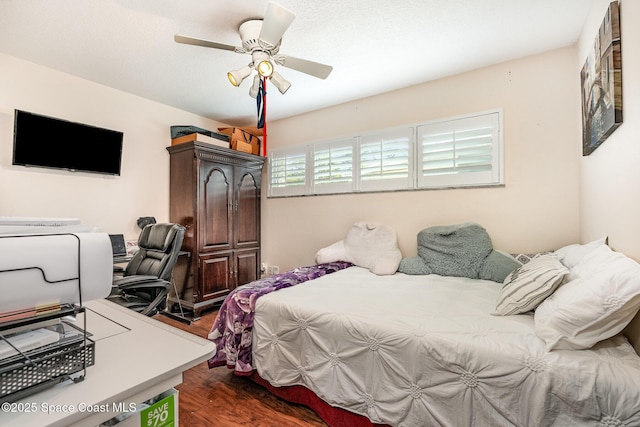 230 Andros Dr, Merritt Island, FL 32952 - bedroom featuring dark wood-type flooring and ceiling fan
