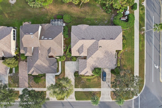 drone / aerial view with a residential view