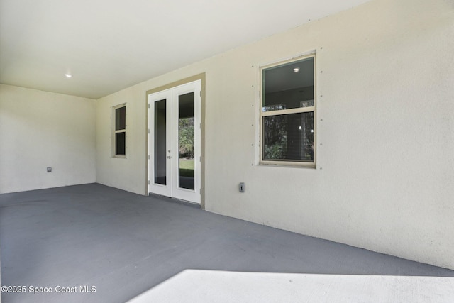 view of patio / terrace featuring french doors