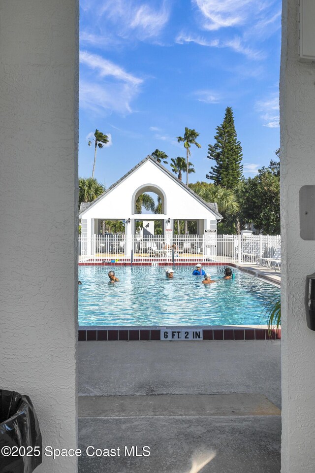 pool with fence