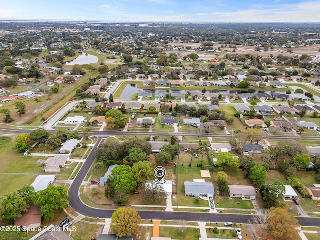 bird's eye view with a residential view