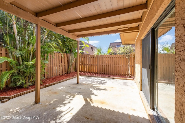 view of patio / terrace with a fenced backyard