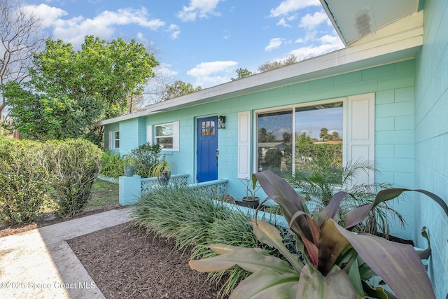 view of doorway to property