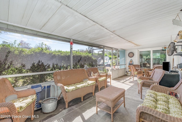 view of sunroom