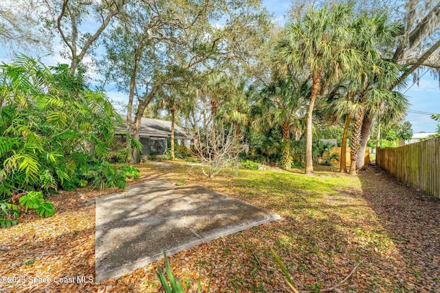 view of yard featuring a patio area