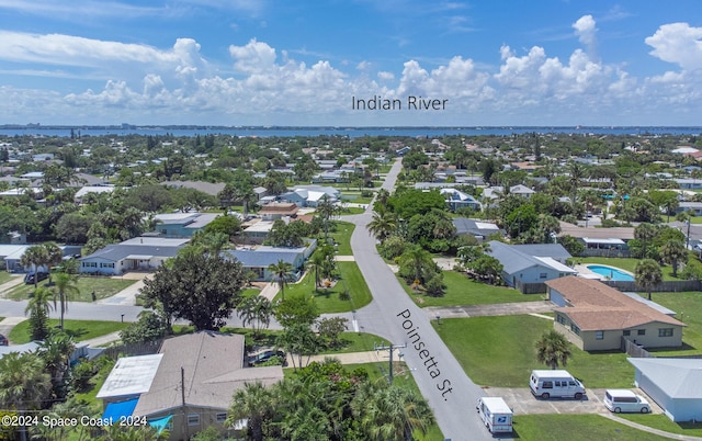 aerial view featuring a residential view