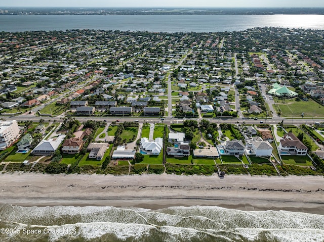122 Poinsetta St, Indialantic, FL 32903 - aerial view of residential area featuring a nearby body of water