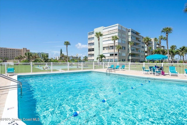 community pool with fence