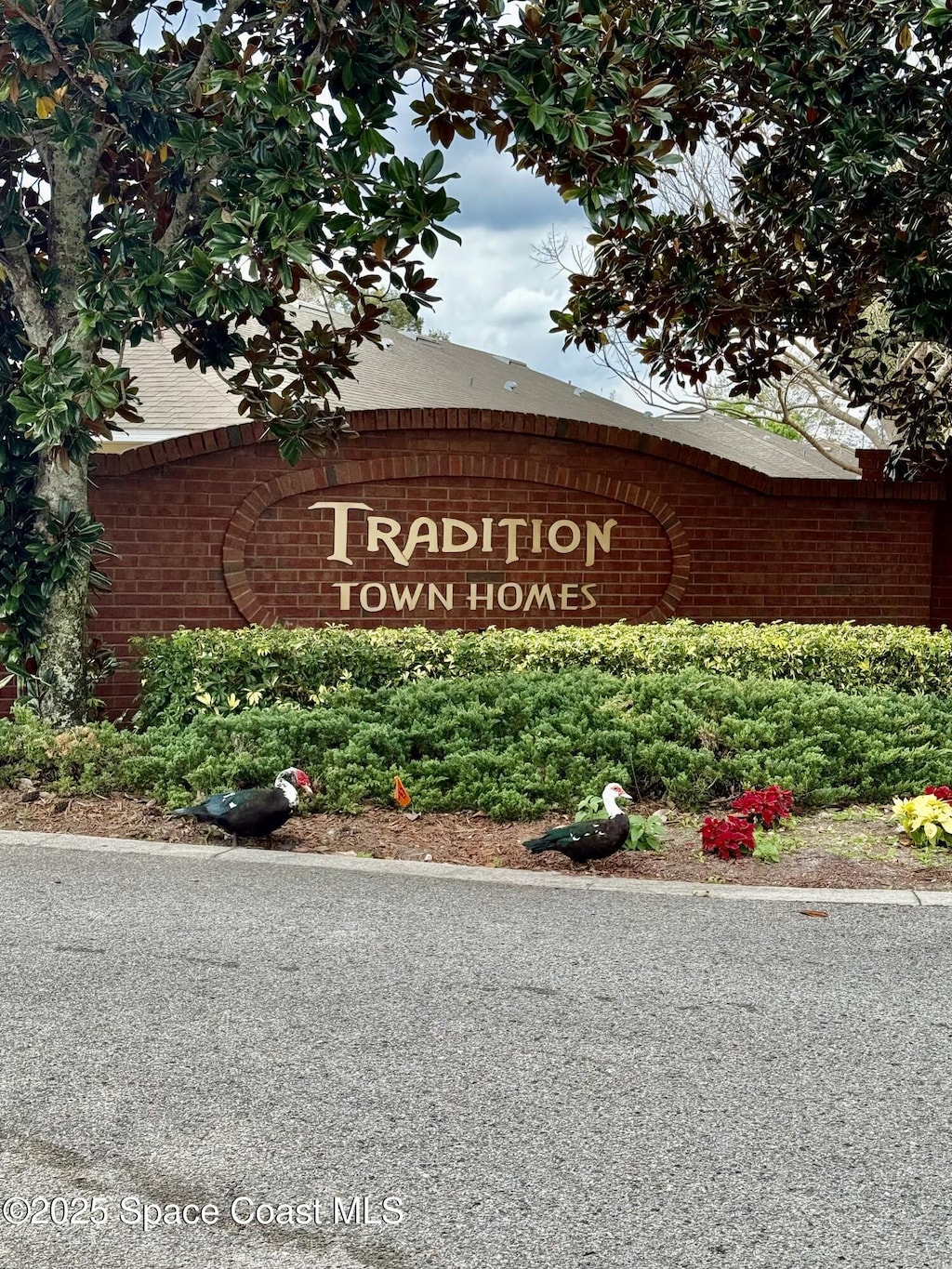 view of community sign