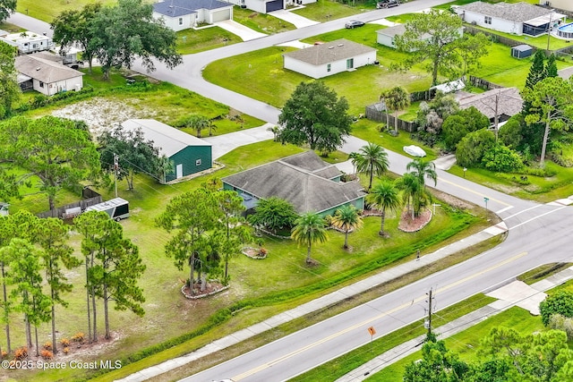 bird's eye view with a residential view