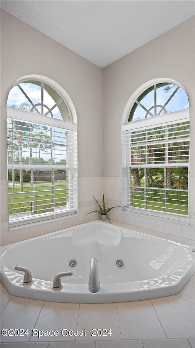 bathroom featuring a jetted tub