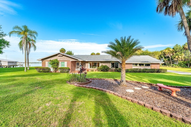 ranch-style house with a front yard