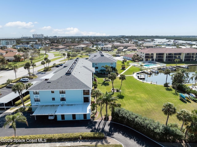 bird's eye view with a residential view