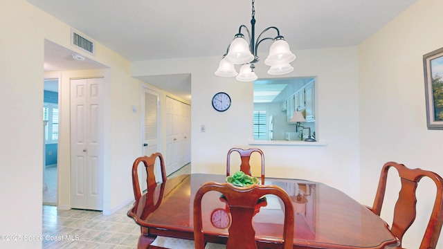 dining area with visible vents