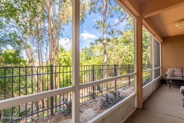 view of sunroom