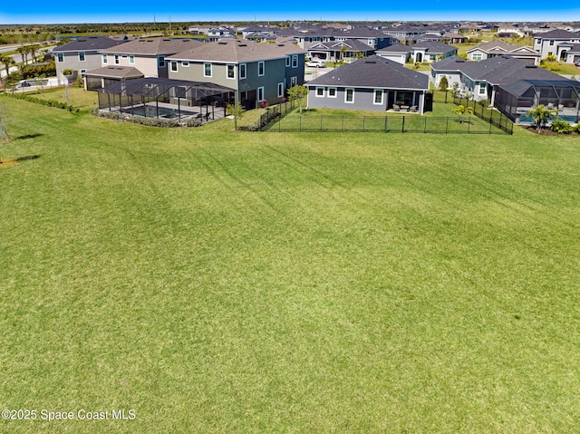 birds eye view of property featuring a residential view