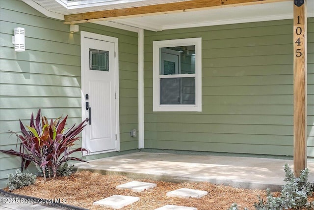 view of doorway to property