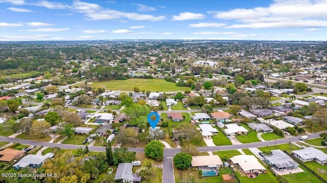 bird's eye view with a residential view