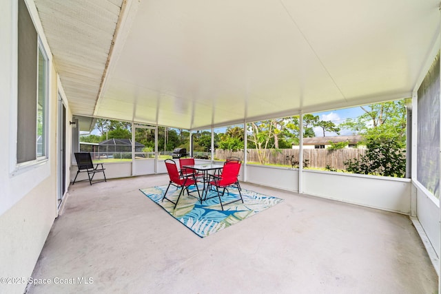 view of sunroom