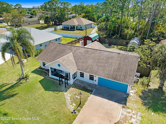 birds eye view of property