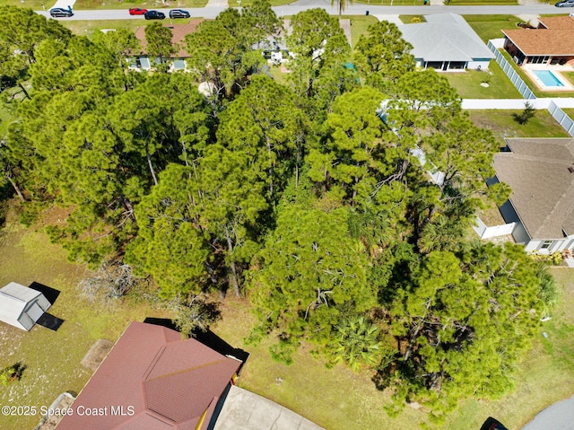 aerial view featuring a residential view