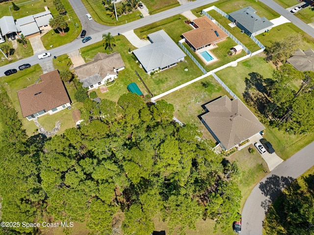 drone / aerial view featuring a residential view