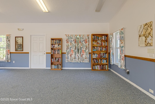 interior space with carpet floors and baseboards